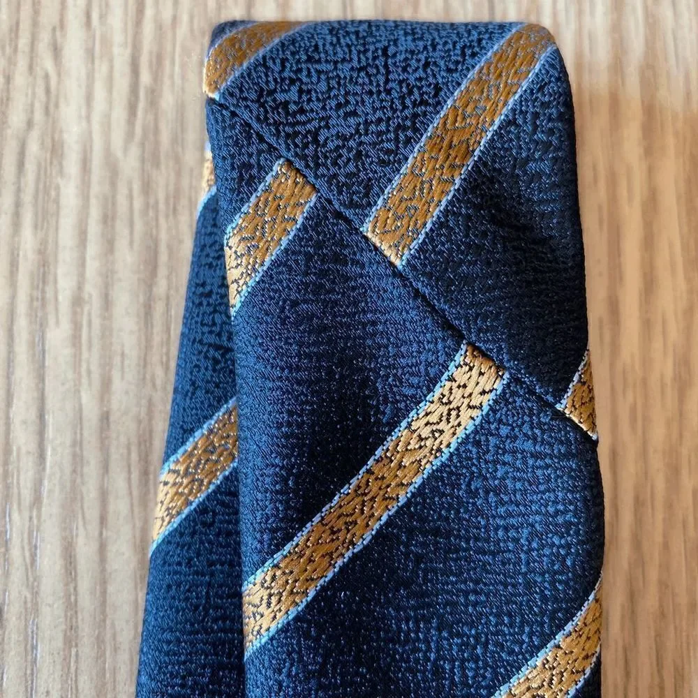Mondieu Black and Gold Stripe Necktie